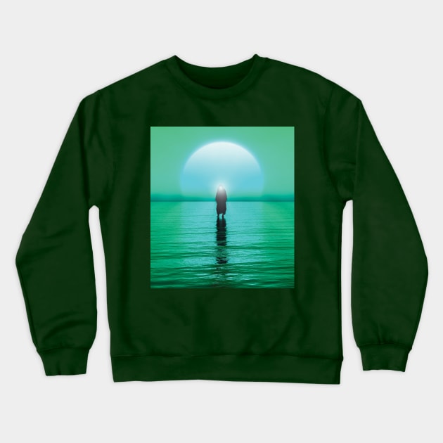 Jesus walks on water, Miracles of Jesus Christ,The prophet of God Crewneck Sweatshirt by Ryan Rad